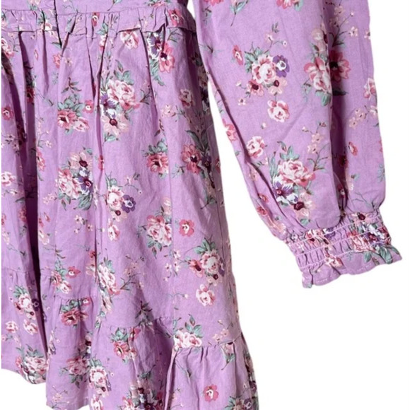 Janie and Jack The Eloise Smocked Dress Lavender Herb Floral size 4 - Picture 6 of 9